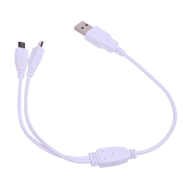 Multifunktionell 2 i 1 Laddningskabel USB till Dubbel Micro USB Laddarkabel Sladd för Andriod Mobiltelefon 0.för 3M/1M/2M 2m
