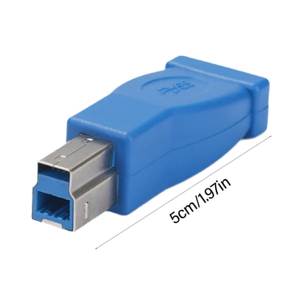 Type C Hun Til USB B Han Adapter USB C Hun til Printer Han Konverter Black Full height baffle
