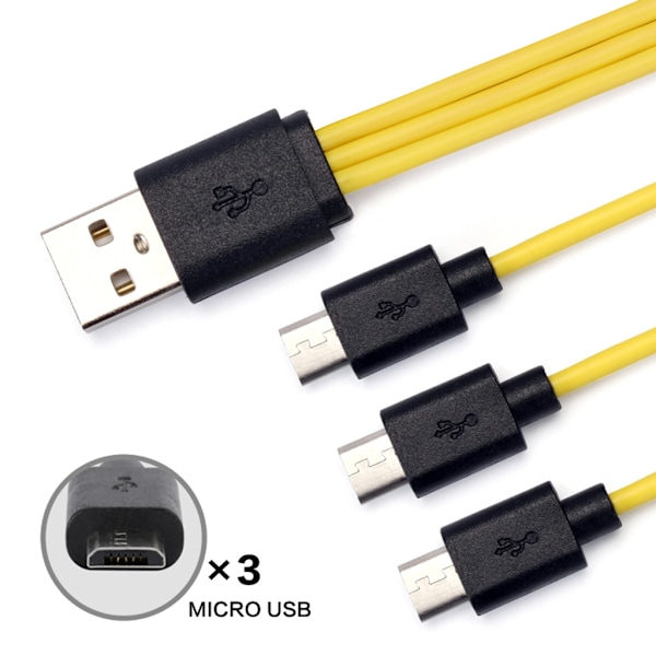 2-i-1 Micro USB-kabel Snabbladdning USB-laddningskabel för Mobiltelefon och Mer