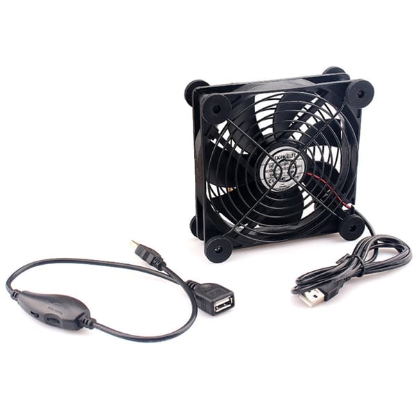120mm 5V USB-blæsere, 2000RPM Stor luftstrømsblæserkøling til router TV-boks computer