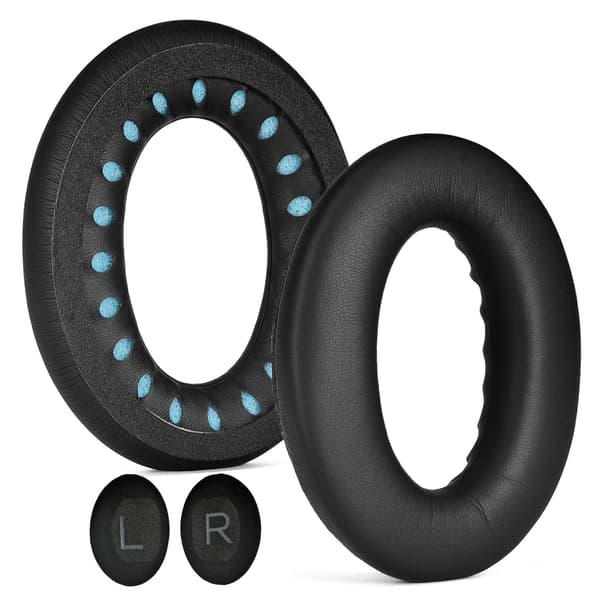 Erstatnings øreputer hodebøyle for QC45 QC35 hodetelefoner øreputer ørepute Black