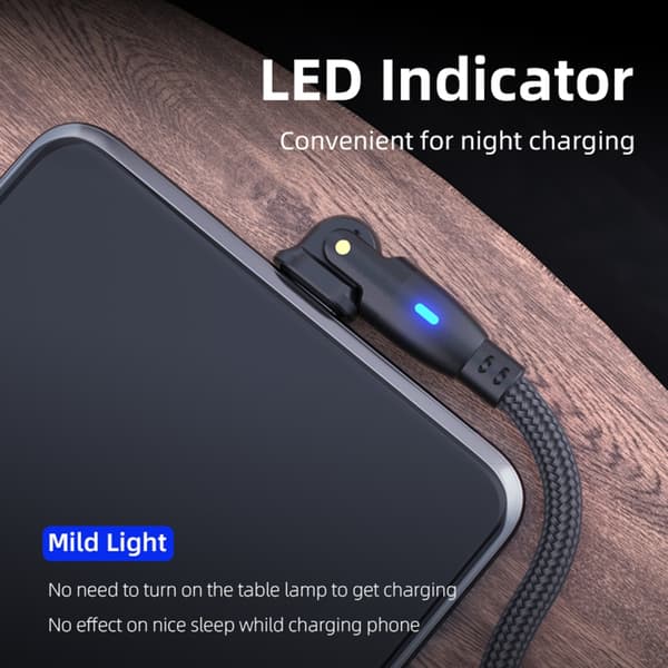 Fleksibelt USB A til C-kabel USB til USB C-kabel til 3A opladning og 480mbps datakabel Purple Micro 1m