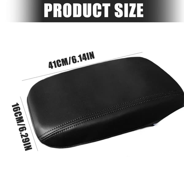 Luksuriøst skinntrekk til midtkonsoll for 2006-2011 2012-2017 armlene null - 12 to 17  black1