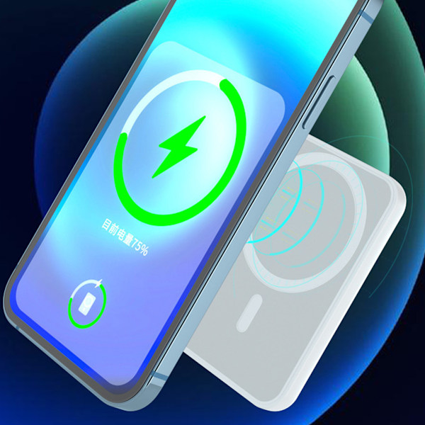 Trådlös Laddare Mag-safe 5000mAh för App-le 12 Mini Snabbladdare