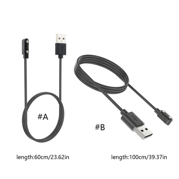 Strømadapterladerstativ Hurtigladekabel Basebrakett for Zeblaze GTR2 60cm