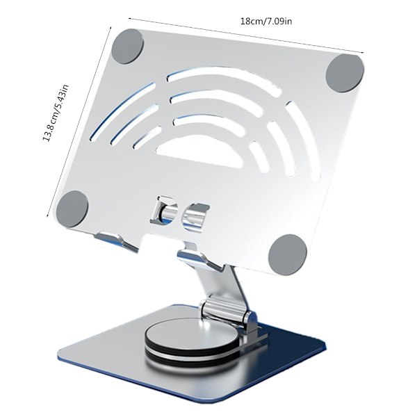 Ergonomisk surfplattahållare 360 roterbar aluminium surfplatta armstativ flexibelt stativ Bright Moon Silver Type C