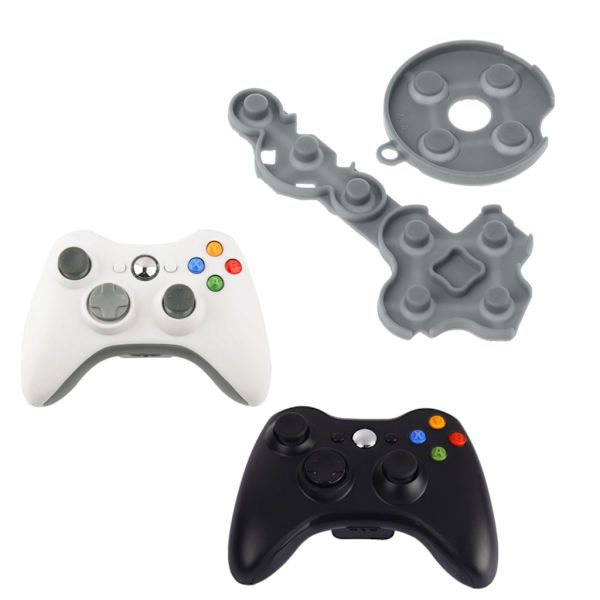Ledande Gummisilikonkuddar för Microsoft för 360 Trådlös Kontroller Kontaktknapp D-Pad Reparationsdelar Accs