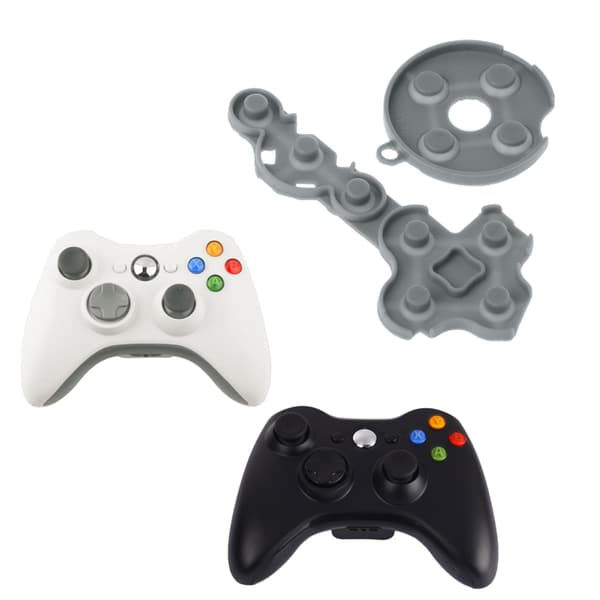 Ledende gummi silikonepuder til Microsoft til 360 trådløs controller kontaktknap D-Pad reparationsdele tilbehør