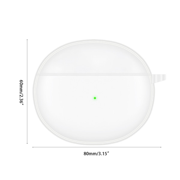 TPU-skal, transparent, för O-P-P-O ENCO AIR Bluetooth-kompatibla trådlösa hörlurar