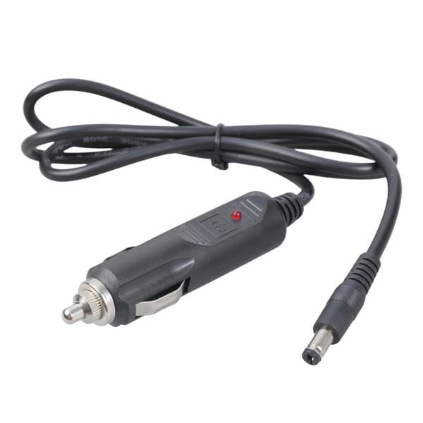 Bilstrømforlengelseskabel DC5.5x2.1mm hannplugger 12V 24V 10A sikring LED-lys 1m