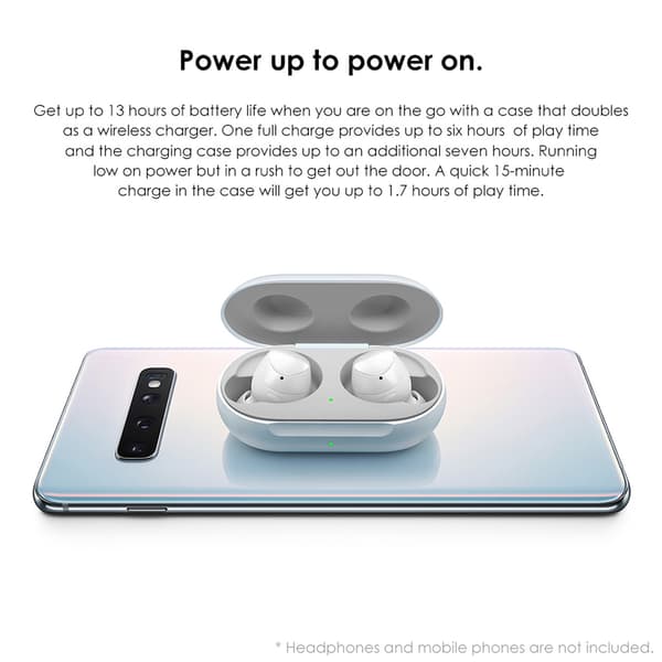 Erstatningsoplader til etui, vugge, dock, bæretaske til Galaxy Buds White