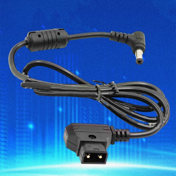 D-Tap Han till Höger Vinkel DC2.5mm Kabel för Bmcc BMPC Kamera Strömledning
