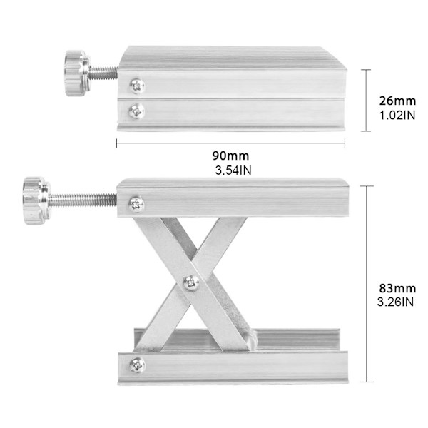 Lyftbord Lab Stativ Lyftverktyg Vetenskaplig Saxlyft Jack Plattform Aluminiumlegering La-ser Nivåhållare Justerbar Stativ