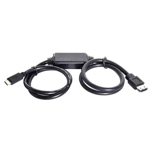 USB 3.0 Type C - eSATA -sovitinkaapeli 5 V:n teholähdöllä ulkoisille HDD SSD- ja ODD-levyille