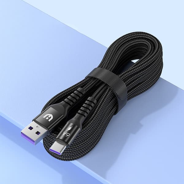 USB til USB C kabel 480Mbps overførselsladekabel til telefon laptop tilbehør 3m