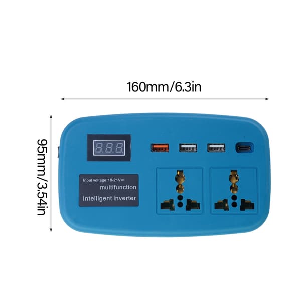 Effektiv 18V-21V Batteri Inverter Oplader Dock Elektrisk Værktøj til Bærbare Computere Ventilator
