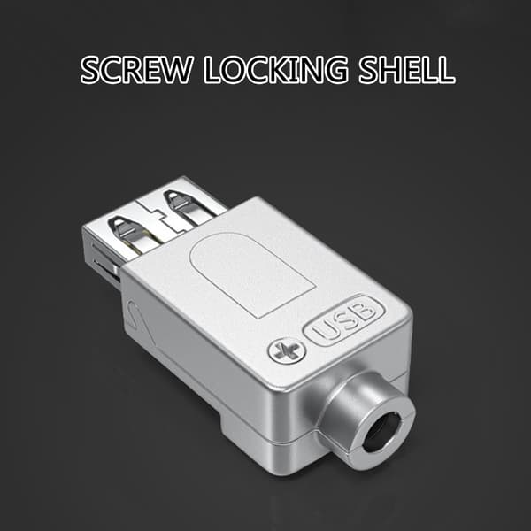 USB 2.0-stik skrueterminal loddefri blokadapter USB 2.0 reparationssæt hanterminaler konverterstik til USB null - Female head