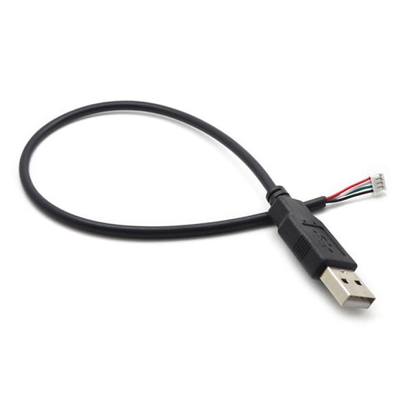 Højtransmissions USB til PH1.5 forlængerkabel PH1.5 hun til USB 2.0 han til 4-bens datakabel sort 30cm/12tommer