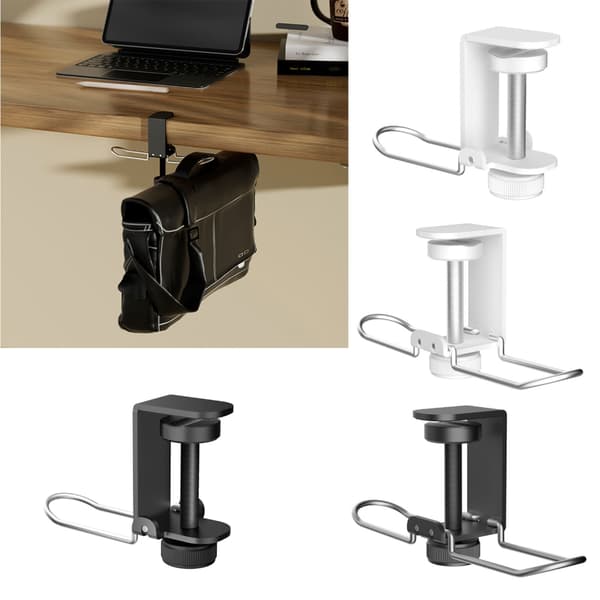 Dobbeltkrog Design Headsetholder til Kontorbord og Boligindretning Black - Single hook
