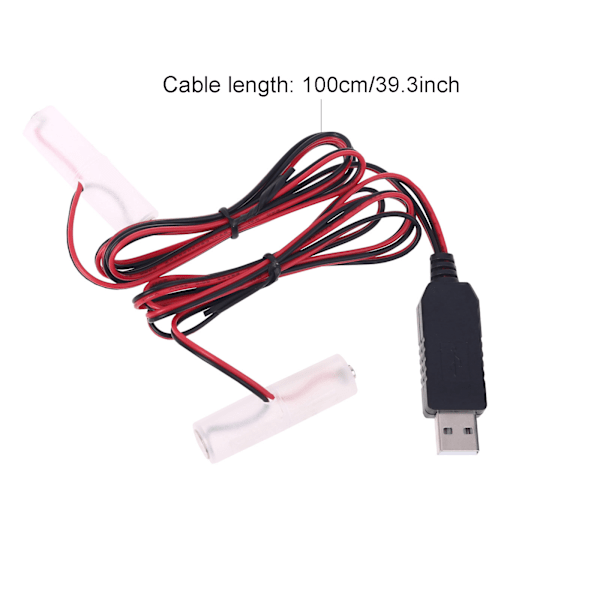 1 i 2 AA Batterieliminator EU Strömförsörjning 1.5V 3V 4.5V 6V för Walkie Talkie
