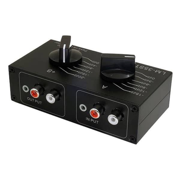 Passiv lydnivåkontroller Stereo Attenuator 6-posisjons omkoblingsbar innstilling