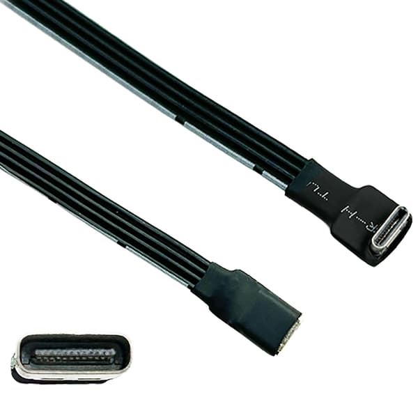 USB C Hane till Hona USB C Synkroniseringsdatakabel 480mbps Platt Databand 0.15m elbow
