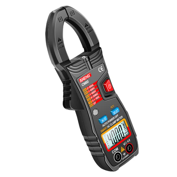 Profesjonell digital strømtang AC strøm 600V AC/for DC volt digitalt multimeter Black