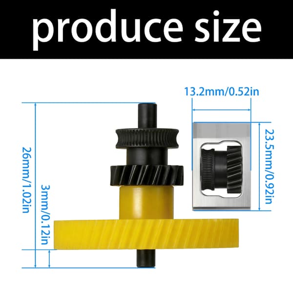 Professionelle P2S ekstruder gearkomponenter til ensartet 3D-print