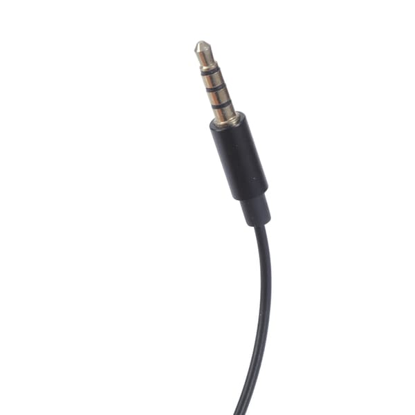 3,5 mm ensidig in-ear hörlur med spiralkabel för telefon