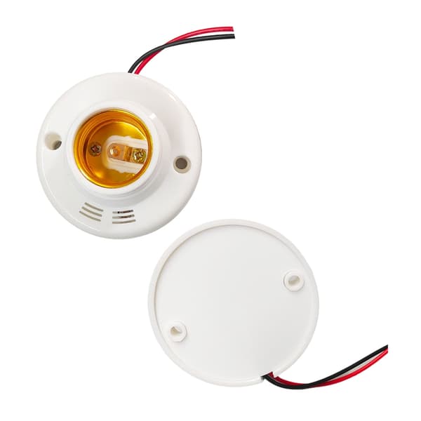 LED E27 Lys Sokkel Lyd Lyskontroll Lyskontakt Plugger Enkel Design 2pc