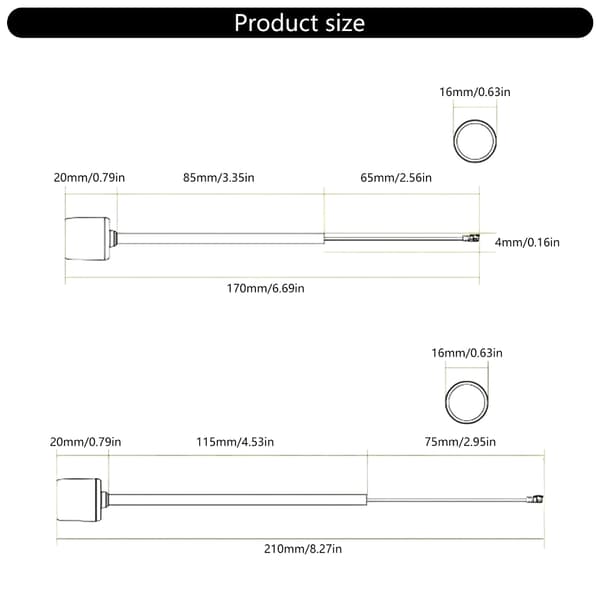 UFL/IPEX Interfaces Signalforstærker til O3 Quadcopter Flight Extender null - 170mm