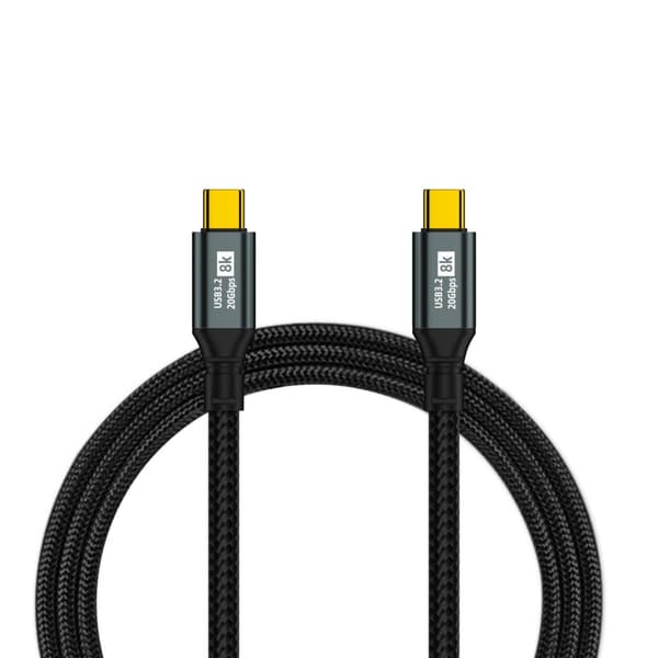 100W Laddningskabel Typ C 3.2 med 20Gbps Dataöverföring 1m