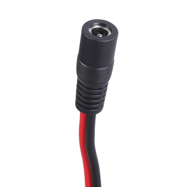 150cm/300cm Langt Strømkabel 5.5mmx2.1mm Han til Hun Adapterledning Sort 3m