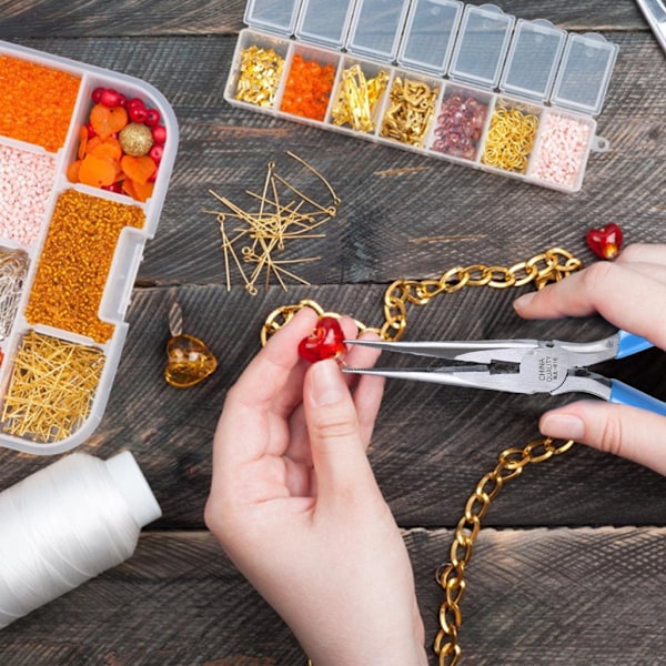 6 tum smyckestång Beading Clamp Lång Nål-Näs Tång för Smyckesreparation