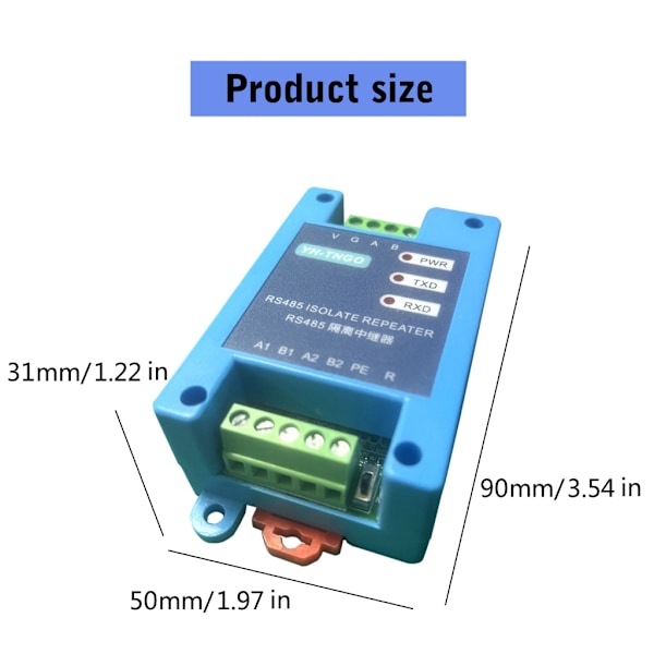 RS485 Hub Isolationsrepeater Dubbla Värd Seriell Port Datadelning Distributor