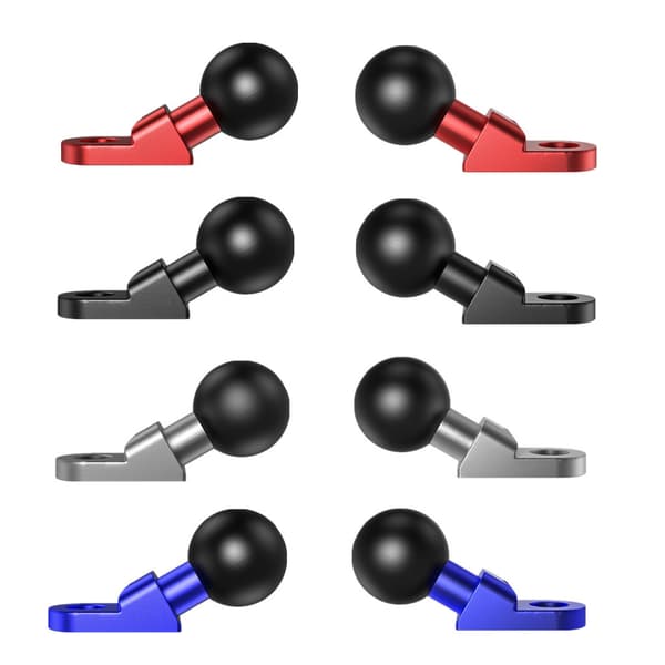 1 tomme vinklet kugle til hovedmonteringsadapter til GPS-styr U-bolt holder Black Color