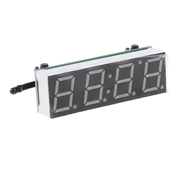 Multifunktionell Digital Bil LED Elektronisk Klocka för Tid Temperatur Spänning 3 i 1 Mätare 12V 5-20V