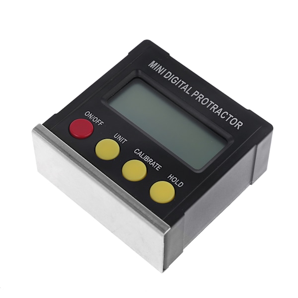 Digital Vinkelmätare Protraktor Vinkelmätare 4 x 90° Bevelmätare Inclinometer med Magnetisk Bas Upplösning 0,1°/ 0,0%