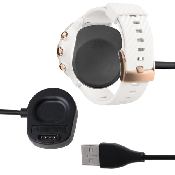 Svart laddningsbas Magnetisk laddningsdocka Kabel Strömadapter Passar Suunto7