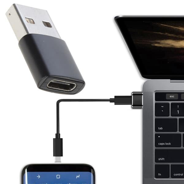 Konverter USB Typ A Hane Till USB Typ C Hona Dataöverföring Laddningsadapter