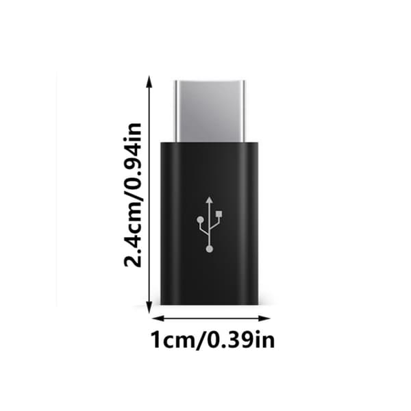 USB C naaras-uros-adapterit, Type C - MicroUSB-laturikaapeliadapteri Classic white
