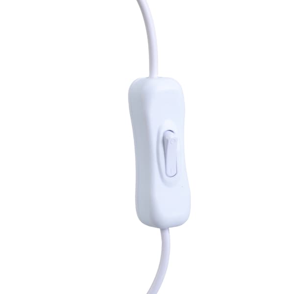 DC5521 Y Splitter Strømkabel Forlængerkabel 5,5x2,1 mm Hun til Dobbelt Han Switch White
