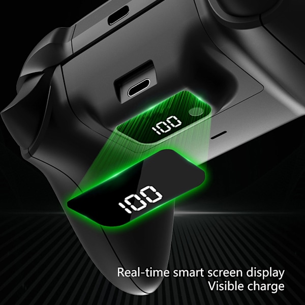 Hög Effektivitet Uppladdningsbart Batteripaket För XBS/XBX Gamepad, 1400mAh, Lättläst LED-Skärm White