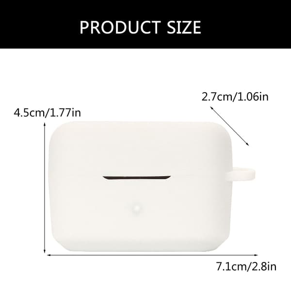 For ATH-CKS30TW+ Hodetelefon Etui Deksel Vaskbart Skall Ripesikkert Hus Erme White