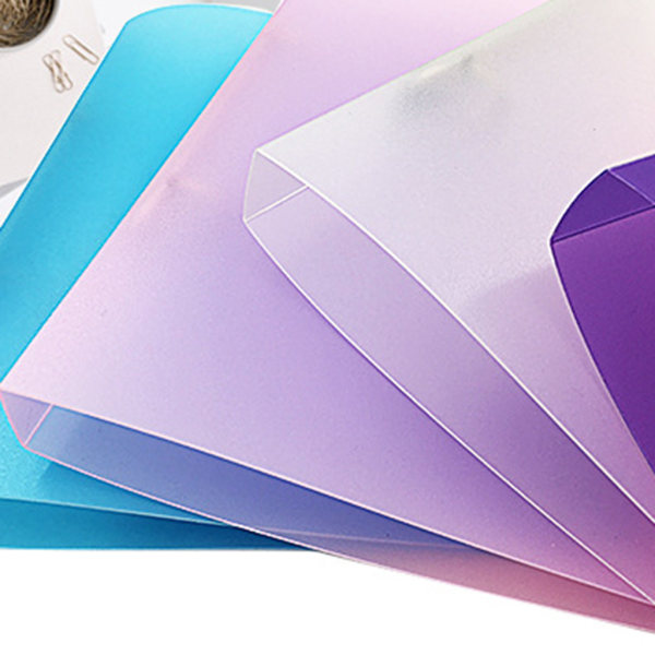 A4 Ringpärm Färgad Transparent Lösbladspappersmapp Skolkontorsdokumentförvaring