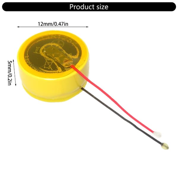 68mAh Oppladbart Litiumbatteri LIR1254 3.6V Stor Kapasitet Knappcellebatteri