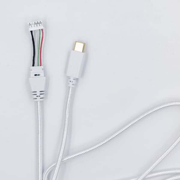 USB C Hovedtelefonkabelledning DIY Udskiftningsledning til ROG Delta/ Delta S Black
