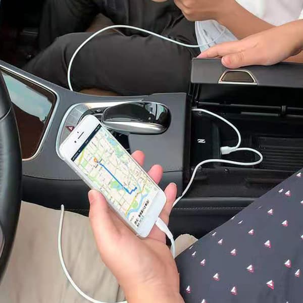 Opladerkabel til mobiltelefon Bærbart opladerkabel til to Type C-enheder Black 1m