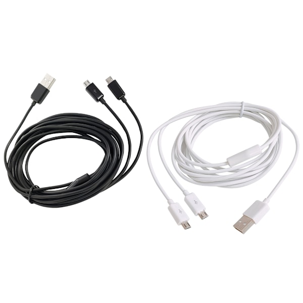 Bärbar USB till Micro USB Laddningskabel Datakabel 2-i-1 Design för Bekväm Laddning Black