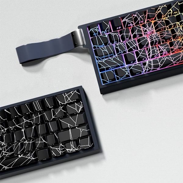 64/74 Taster Translucent Spiders Web Keycap Original Profil Side Print Backlit Key 64 keys